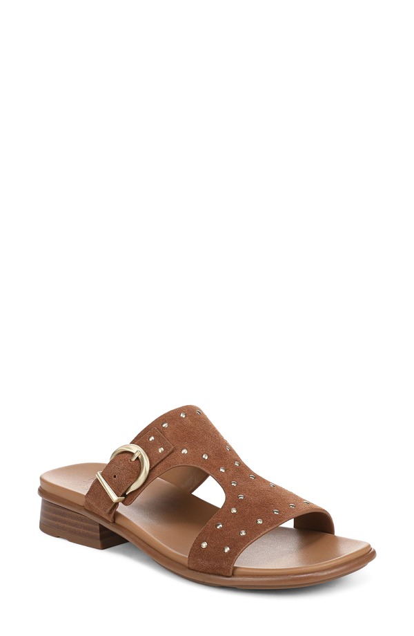 ナチュライザー レディース シューズ 踵 サンダル Naturalizer Studded Beach Slide Sandal Walnut Wake