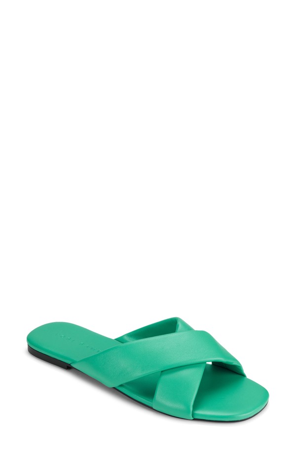 ヨシサムラ レディース シューズ サンダル Yosi Samra Delancey Slide Sandal Teal ティール｜ReVida 店