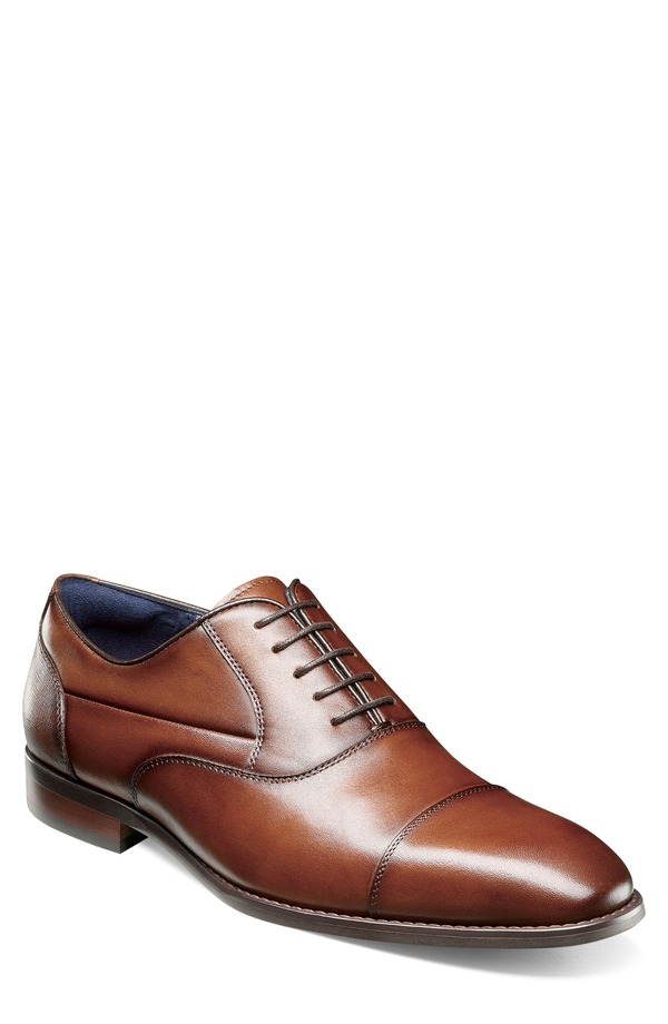 ステイシーアダムス メンズ シューズ オックスフォード キャップ Stacy Adams Kallum Cap Toe Oxford Cognac
