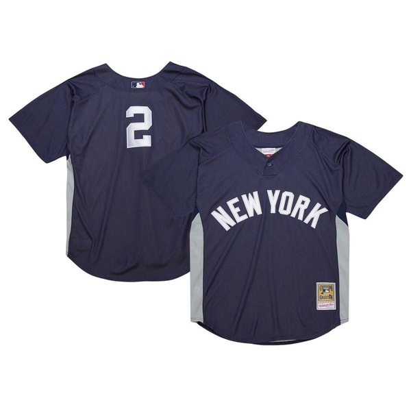 ミッチェル&ネス メンズ トップス シャツ ジャージー Men's Mitchell & Ness Derek Jeter Navy New York Yankees Cooperstown Collection Batting Practice Jersey Navy ネイビー