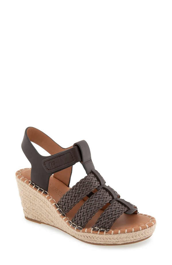 ジェントルソウルズ レディース シューズ サンダル プラットフォーム キャップ Gentle Souls Caplin Slingback Espadrille Platform Wedge Sandal Chocolate Leather チョコレート