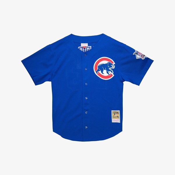 ミッチェル&ネス メンズ トップス シャツ メッシュ ジャージー Men's Mitchell & Ness Ryne Sandberg Royal Chicago Cubs Cooperstown Collection 1997 Mesh Batting Practice Button-Up Jersey Royal