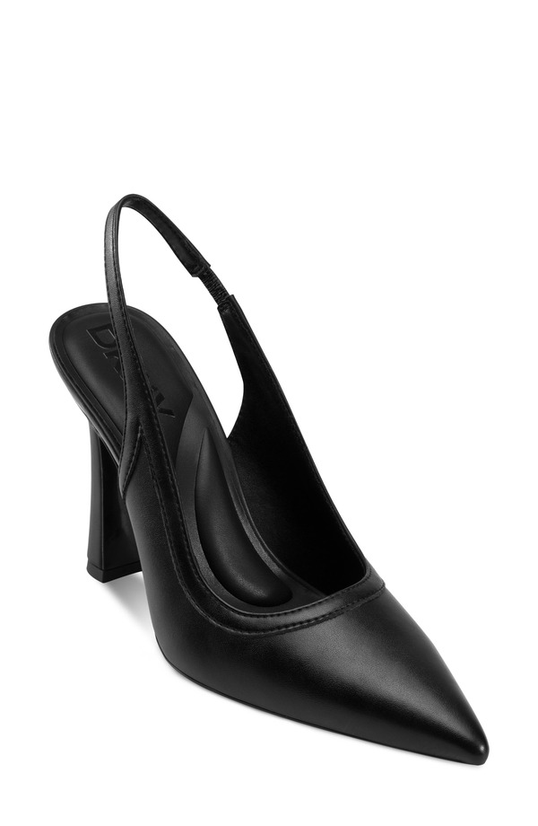 ダナ キャラン ニューヨーク レディース シューズ ヒール DKNY Cinette Slingback Pointed Toe Pump Black ブラック｜ReVida 店