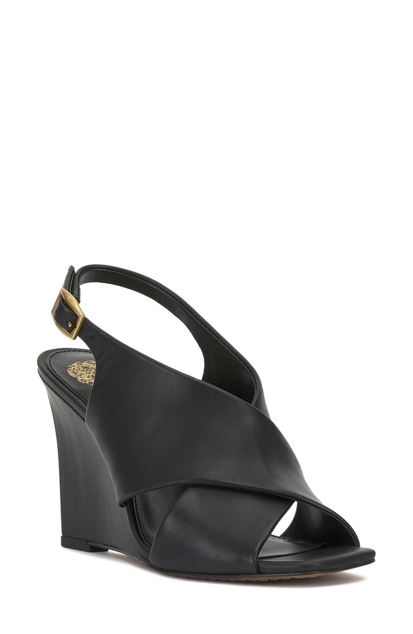 ヴィンスカムート レディース シューズ サンダル Vince Camuto Ameira Slingback Wedge Sandal Black ブラック|ReVida 店