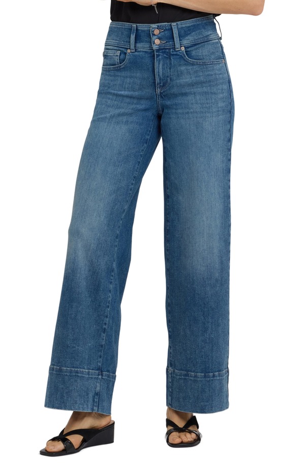 エヌワイディージェイ レディース ボトムス デニムパンツ ワイドレッグ ジーンズ NYDJ Teresa Wide Hem Wide Leg Jeans Breezy Palms
