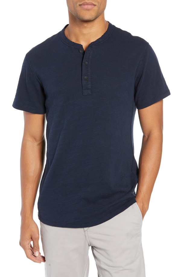 ラグアンドボーン メンズ トップス ティーシャツ rag \u0026 bone Classic Short Sleeve Henley Deep Navy 米国海軍 Tシャツ・カットソー-トップス