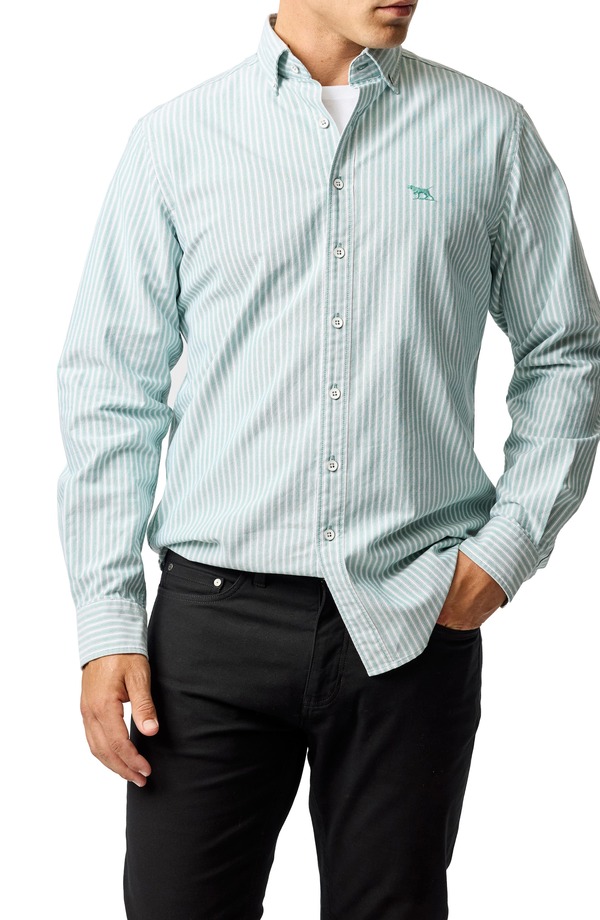 ロッドアンドグン メンズ トップス プルオーバー オックスフォード 打ち倒す Rodd \u0026 Gunn Oxford Stripe Button-Down Shirt Lawn 縞模様 トップス-メンズファッション-カジュアルシャツ