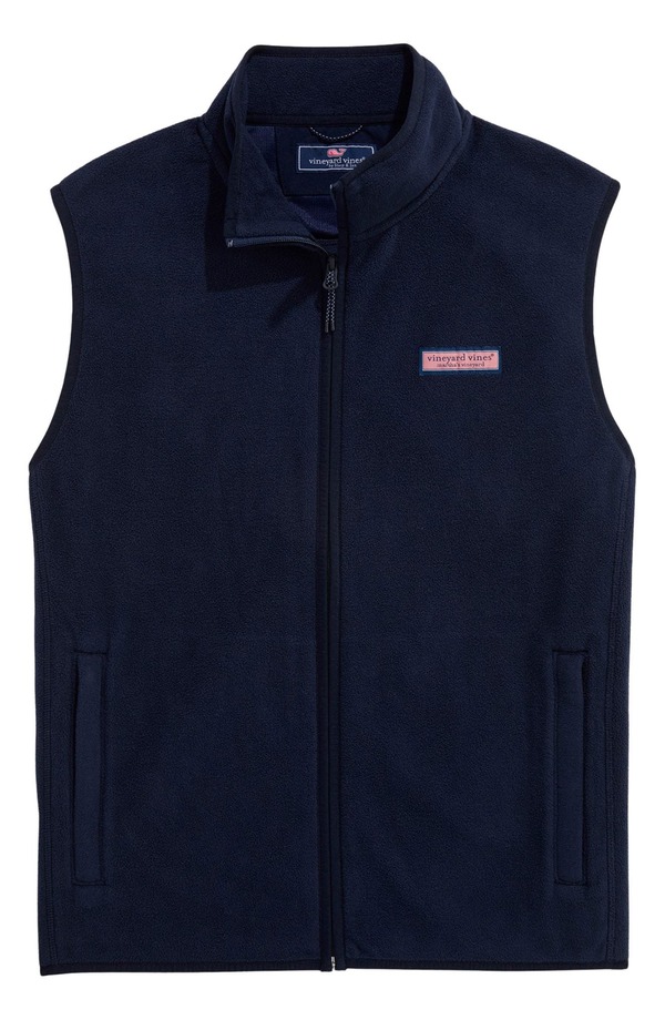 ヴァインヤードヴァインズ メンズ アウター ジャケット・ブルゾン ベスト フリース vineyard vines Harbor Fleece Vest Nautical Navy ネイビー