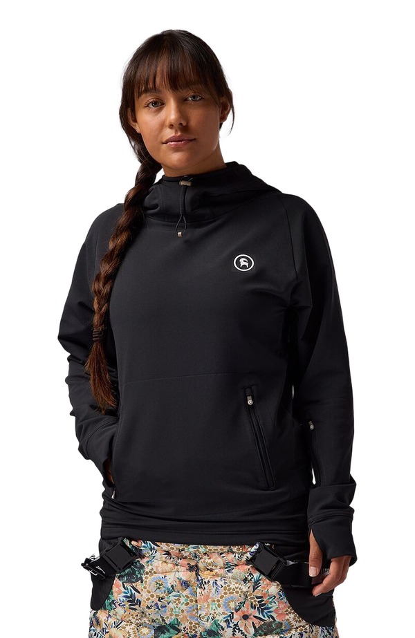 バックカントリー レディース アウター ジャケット・ブルゾン フリース パーカー Backcountry Destination Softshell Fleece Hoodie - Women Black ブラック