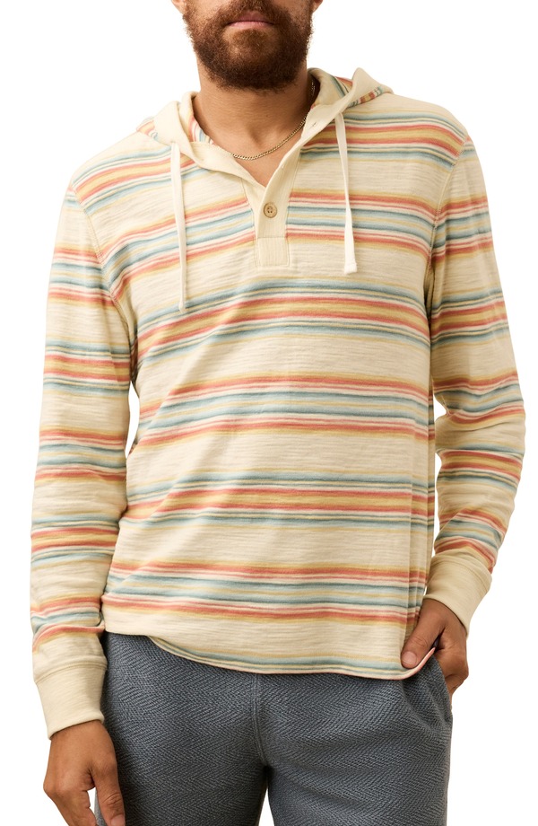 ファレティ メンズ アウター パーカー・スウェット コットン Faherty Sunwashed Organicotton Slub Hoodie Daybreak Ombre