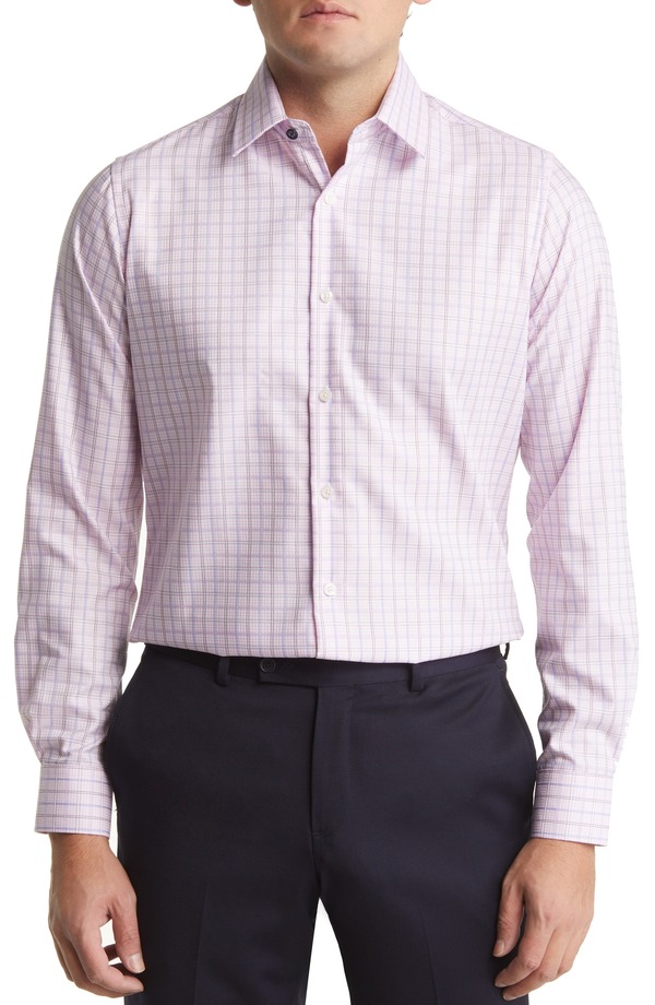 ドゥシャン メンズ トップス シャツ Duchamp Tailored Fit Check Dresshirt Pink ピンク｜ReVida 店