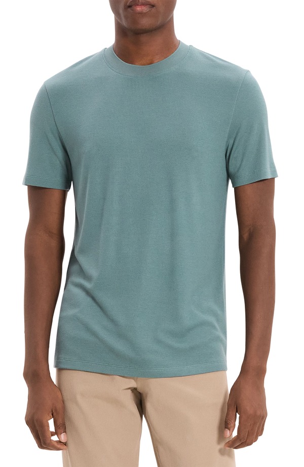 セオリー メンズ トップス Tシャツ Theory Sarior Anemone Milano T-Shirt Dark Feldspar Green グリーン