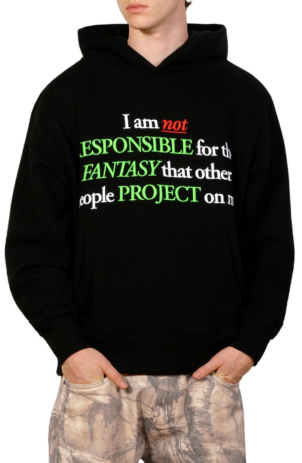 プレジャーズ メンズ アウター パーカー・スウェット コットン グラフィック PLEASURESponsible Graphicotton Blend Hoodie Black ブラック