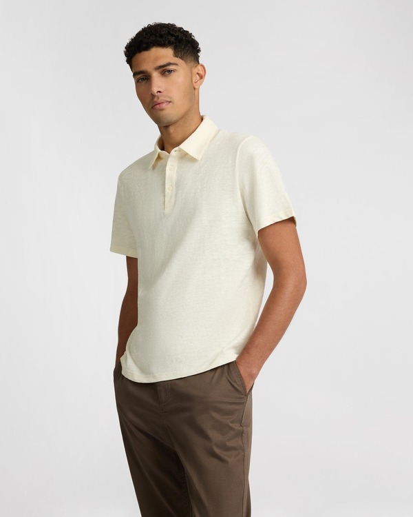 オニア メンズ トップス ポロシャツ Onia Heavyweight Slub Polo Ecru エクリュ