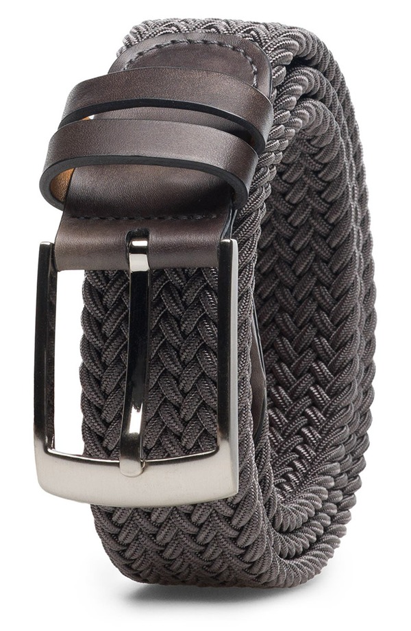 マグナーニ メンズ 付属品 胴締め Magnanni Nadal Braided Belt Grey/ Grey 薄墨色