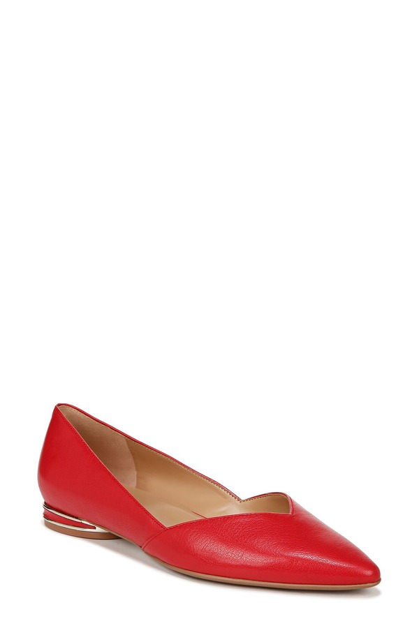 ナチュライザー レディース シューズ パンプス Naturalizer Havana Pointed Toe Flat Crantini Red Leather レッド