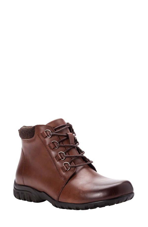 プロプト レディース シューズ ブーツ・レインブーツ Propt Delaney Wateresistant Bootie Brown 赤銅色
