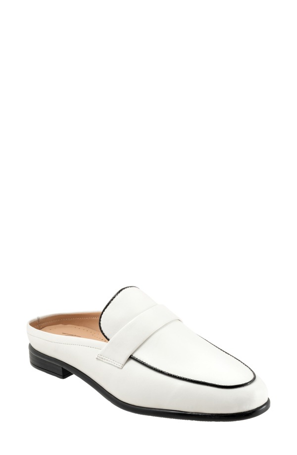 トロッターズ レディース シューズ サンダル ローファー Trotters Lola Loafer Mule White ホワイト