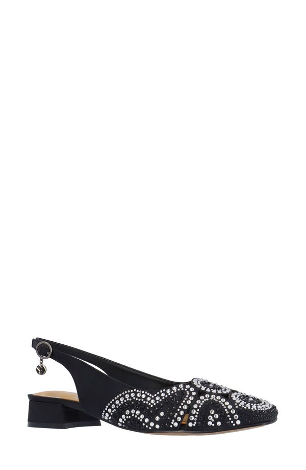 ジェイレニー レディース シューズ ヒール J. Rene Nicolette Slingback Flat Black ブラック
