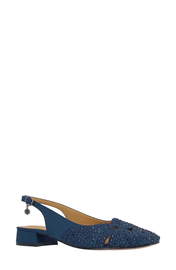 ジェイレニー レディース シューズ ヒール J. Rene Nicolette Slingback Flat Navy ネイビー