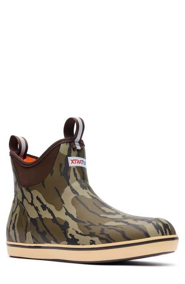 エクストラタフ メンズ シューズ ブーツ・レインブーツ アンクル XTRATUF 6-Inch Ankle Deck Boot Mossy Oak/ Bottomland｜ReVida 店