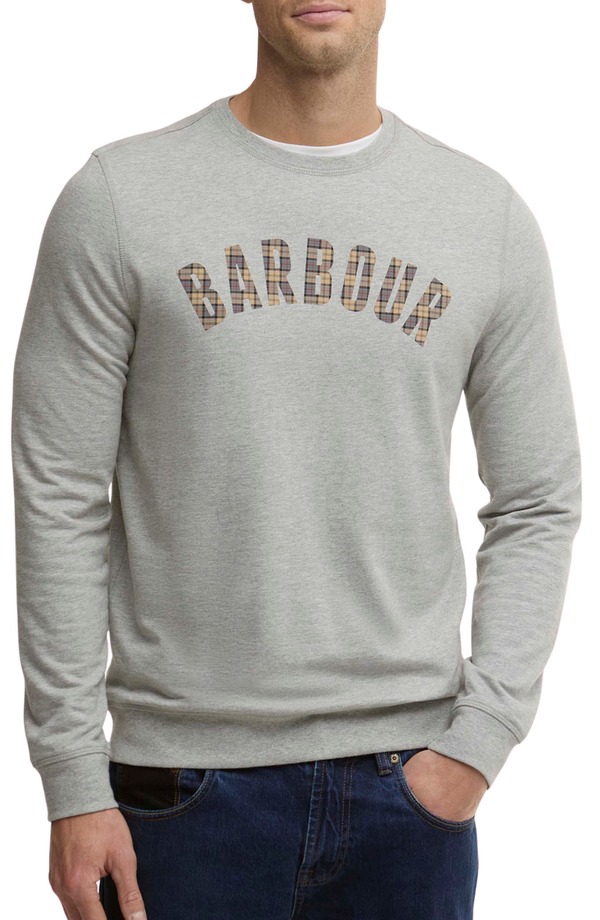 バブアー メンズ アウター パーカー・スウェット シャツ コットン グラフィック Barbour Berwick Cotton Graphic Sweatshirt Grey Marl グレー 27,600円