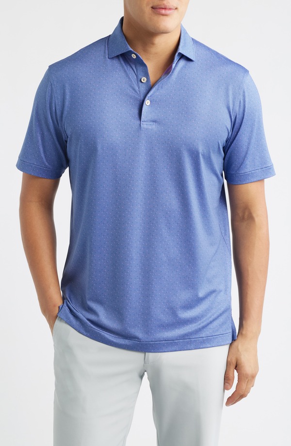 ピーター・ミラー メンズ トップス ポロシャツ プリント ジャージー Peter Millar Dashwood Microprint Performance Jersey Polo Windsor Blue ブルー