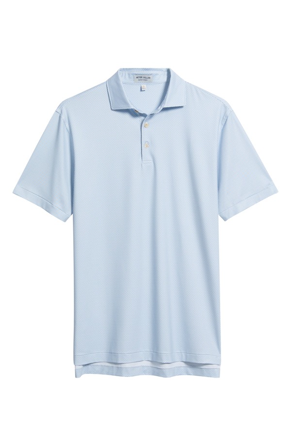 ピーター・ミラー メンズ トップス ポロシャツ ジャージー Peter Millar Phoenix Performance Jersey Golf Polo White / Bluebird ホワイト