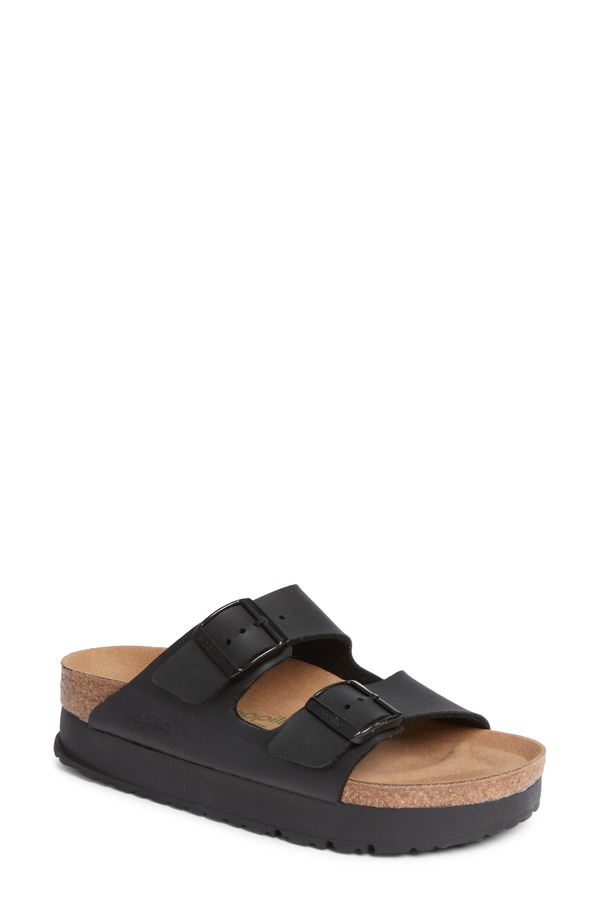 ビルケンシュトック レディース シューズ サンダル プラットホーム Papillio by Birkenstock Arizona Flex Platform Sandal Black 黒いこと レディース靴-コンフォートサンダル