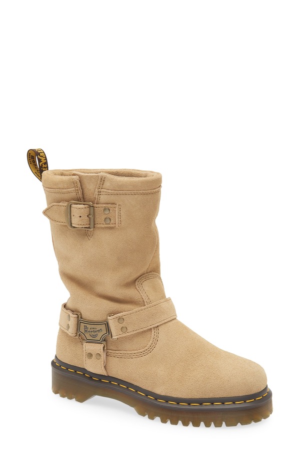 ドクターマーチン レディース シューズ ブーツ・レインブーツ Dr. Martens Anistone Harness Boot Savannah Tan/ Tan タン
