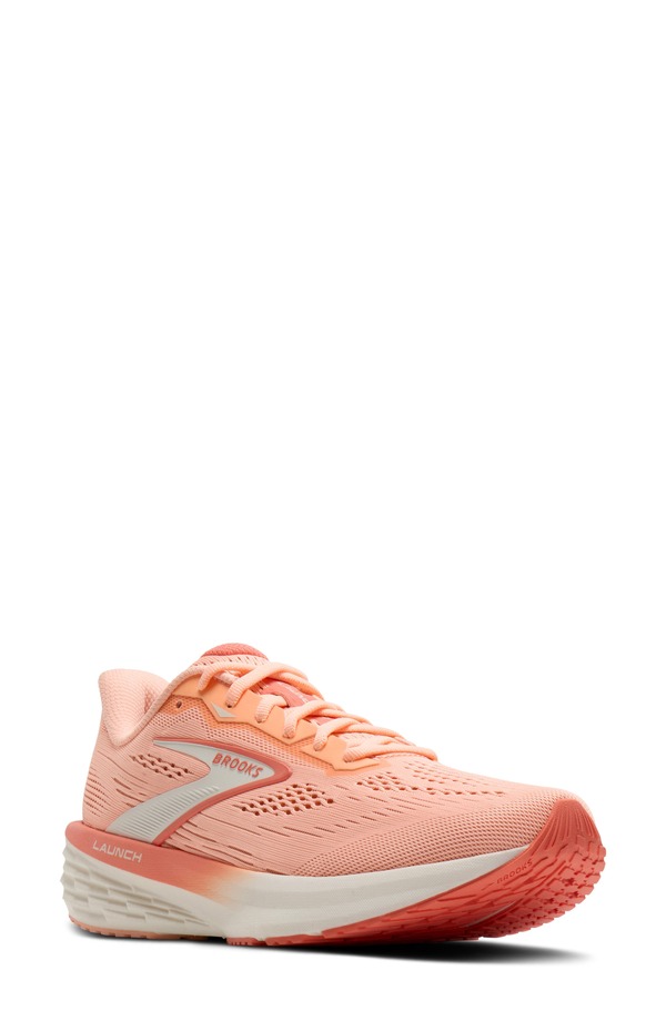 ブルックス レディース シューズ スニーカー Brooks Launch 12 Running Sneaker Peach/Coconut/Peach Echo ピーチ|ReVida 店