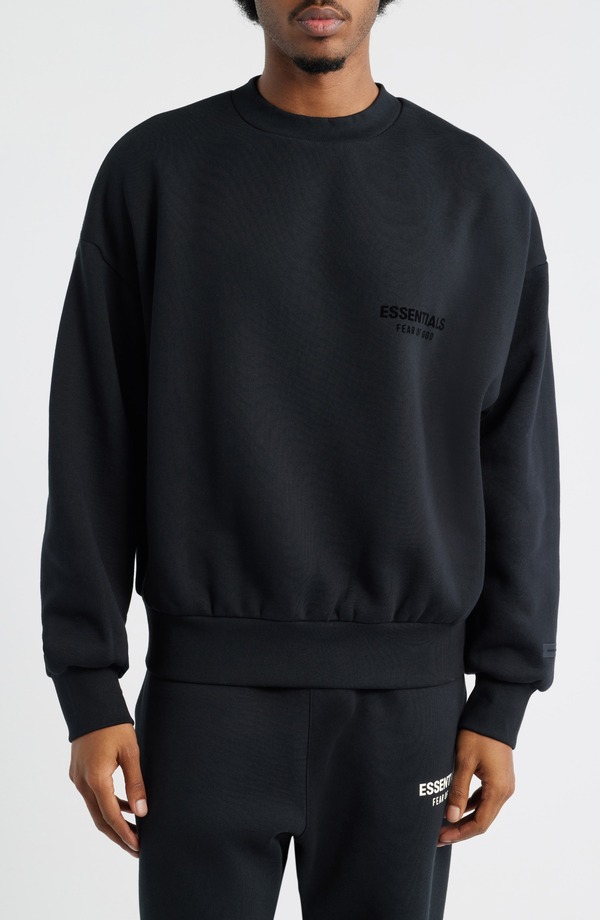 フィアオブゴッド メンズ アウター パーカー・スウェット クルーネック シャツ Fear of God Essentials Classicrewneck Sweatshirt Vintage Black ブラック