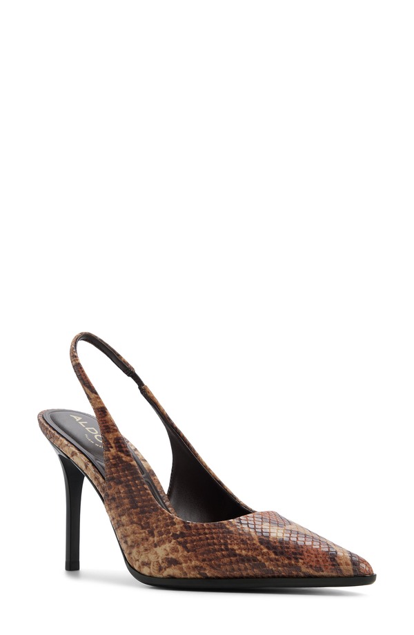 アルド レディース シューズ 踵 ALDO Re Samantha Slingback Pump Brown Multi 赤銅色