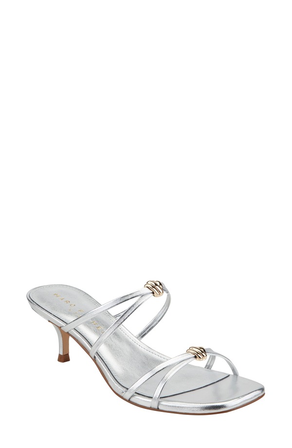 マーク・フィッシャー レディース シューズ ヒール サンダル Marc Fisher LTD Baizel Strappy Slide Sandal Silver シルバー