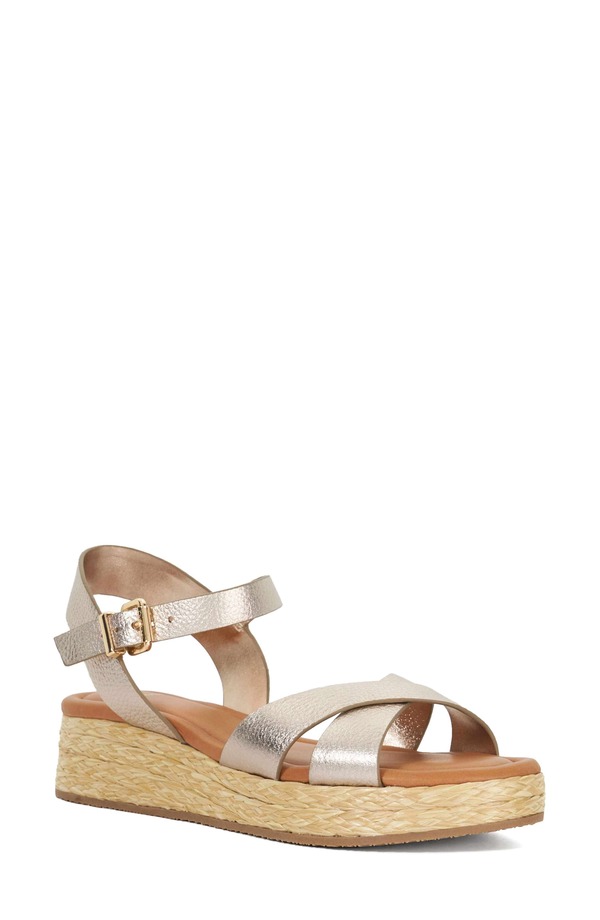 デューンロンドン レディース シューズ 踵 プラットホーム サンダル Dune London Littleton Platform Sandal Gold ゴールド