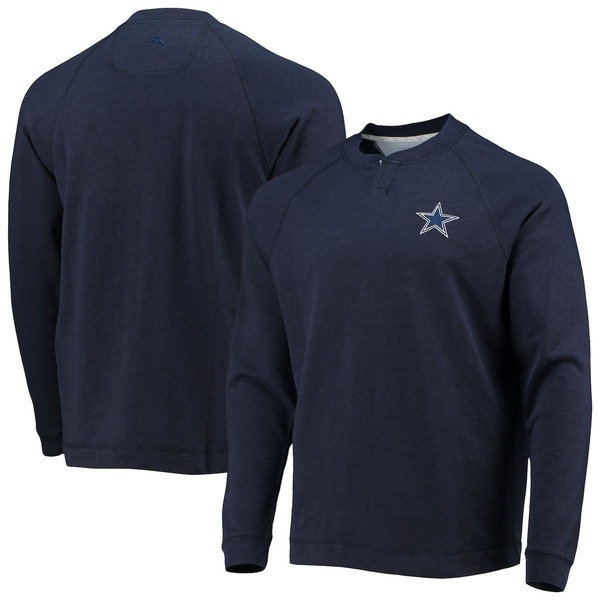 トッミーバハマ メンズ トップス Tシャツ Men Tommy Bahama Navy Dallas Cowboysunset Slub Raglan Henley Long Sleeve T-Shirt Navy ネイビー