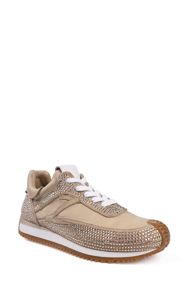 ジジ レディース シューズ スニーカー ZIGI Freya Rhinestone Sneaker Beige Suede ベージュ