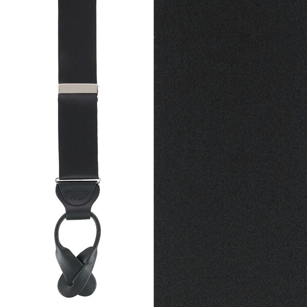 トラファルガー メンズ アクセサリー ベルトール シルク Trafalgar Big & Tall Dutton Solid Colored Silk Button End Suspenders Black ブラック｜ReVida 店 29,100円