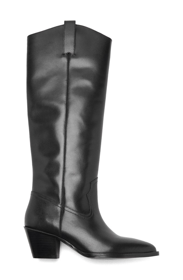 マンゴ レディース シューズ ブーツ・レインブーツ MANGO Lorrain Western Boot Black ブラック
