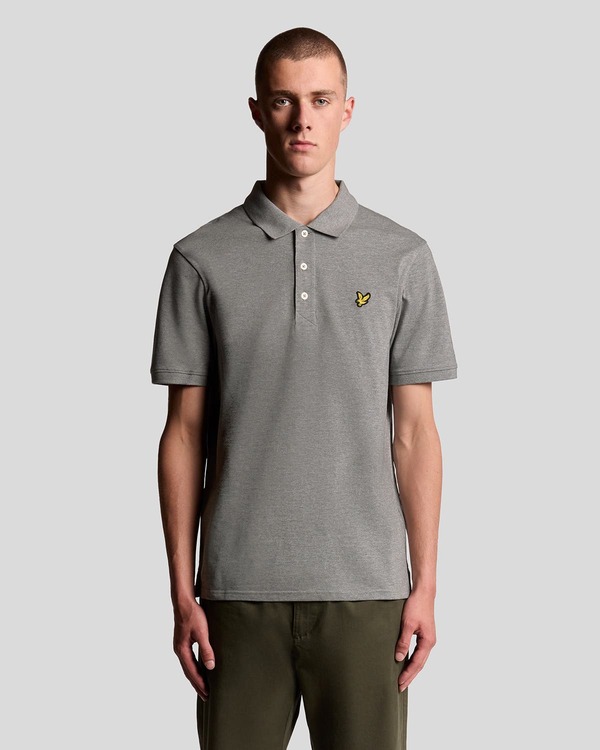 ライルアンドスコット メンズ トップス ポロシャツ Lyle & Scott Plain Polo Shirt Mid Grey Marl グレー|ReVida 店