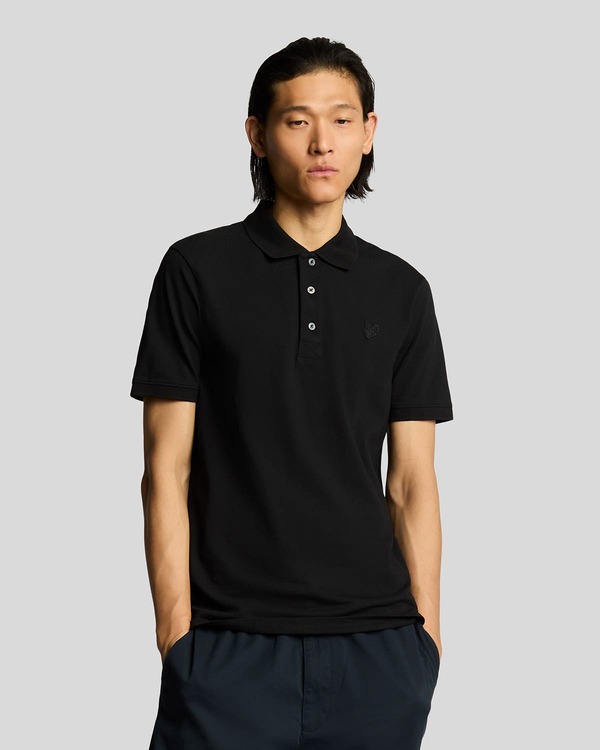 ライルアンドスコット メンズ トップス ポロシャツ Lyle & Scottonal Eagle Polo Shirt Jet Black ブラック｜ReVida 店 15,680円