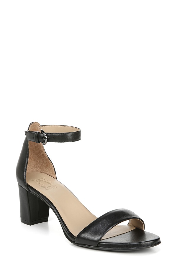 ナチュライザー レディース シューズ 踵 サンダル アンクル Naturalizer True Colors Verankle Strap Sandal Black Leather 黒いこと
