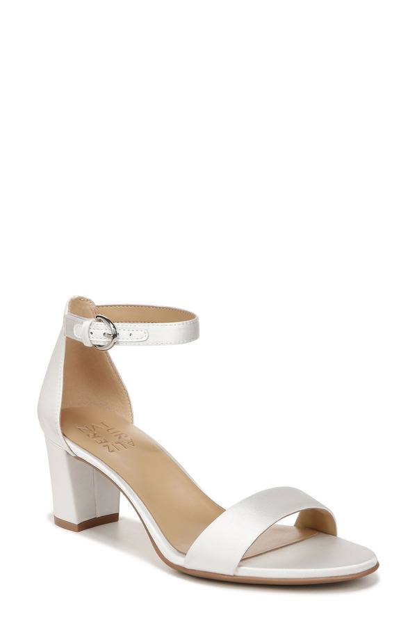 ナチュライザー レディース シューズ 踵 サンダル アンクル Naturalizer Verankle Strap Sandal Pearl White Satin Fabric 白いこと