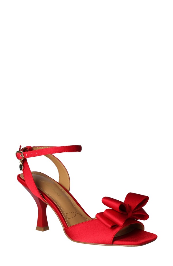 ジェイレニー レディース シューズ 踵 サンダル アンクル J. Rene Nishiankle Strap Sandal Red 赤いこと