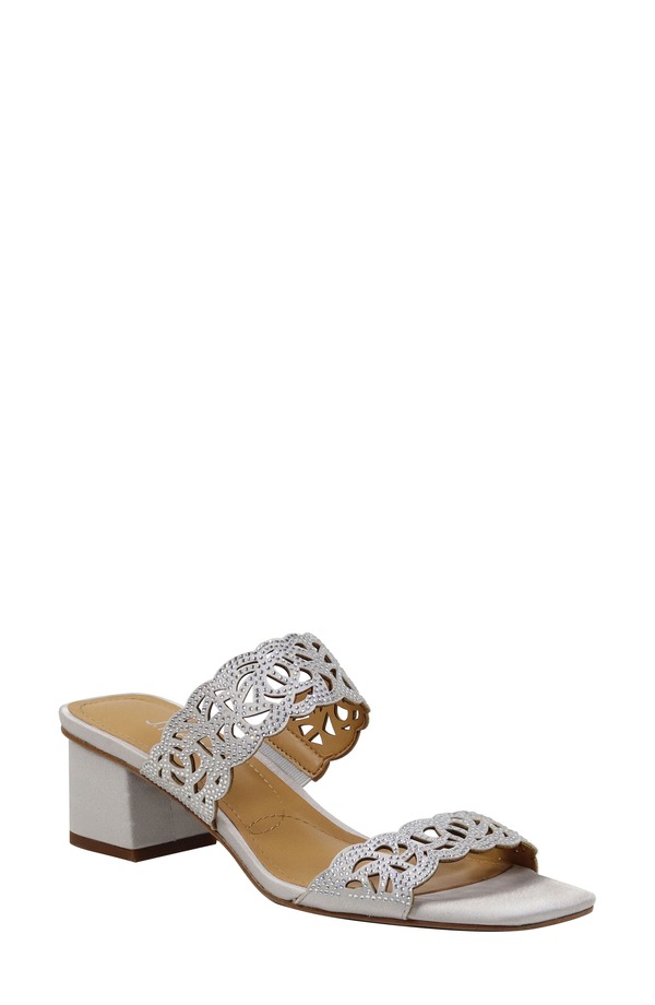 ジェイレニー レディース シューズ 踵 サンダル J. Rene Keetana Sandal Silver しろがね色
