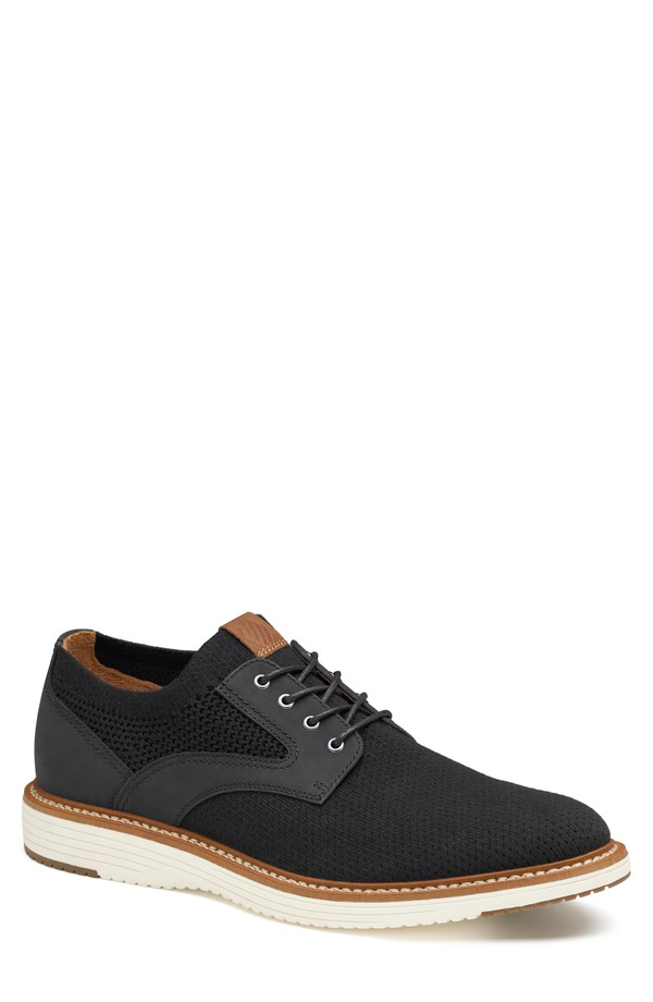ジョンストンアンドマーフィー メンズ シューズ ダービー ニット Johnston & Murphy Upton Plain Toe Knit Derby Black ブラック｜ReVida 店 27,860円