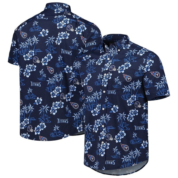 レインスプーナー メンズ トップス シャツ Men's Reyn Spooner Navy Tennessee Titans Kekai Button-Up Shirt Navy ネイビー｜ReVida 店