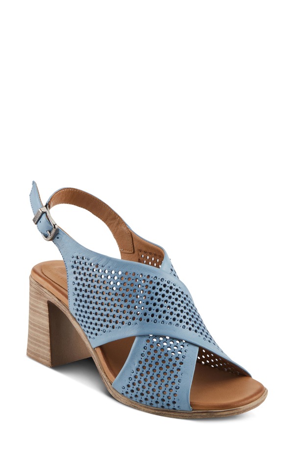 スプリングステップ レディース シューズ ヒール サンダル Spring Step Luanca Slingback Sandal Blue ブルー