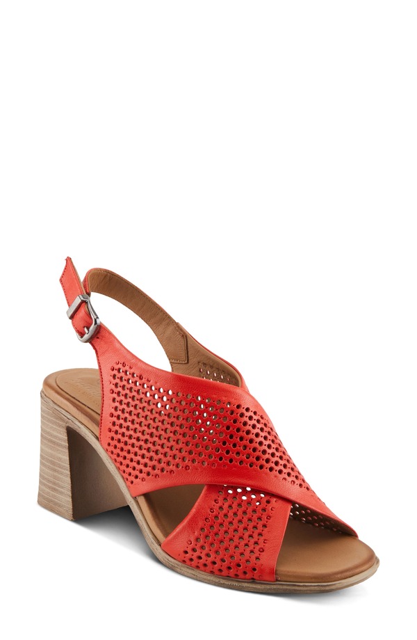 スプリングステップ レディース シューズ ヒール サンダル Spring Step Luanca Slingback Sandal Red レッド