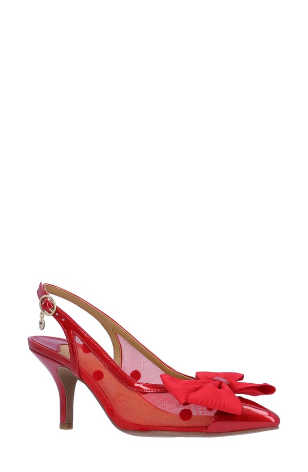 ジェイレニー レディース シューズ ヒール J. Rene Kadence Slingback Pump Red レッド|ReVida 店